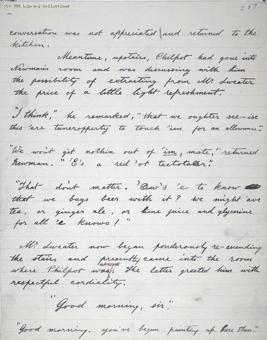 The Ragged Trousered Philanthropists - Manuscript, Page 257