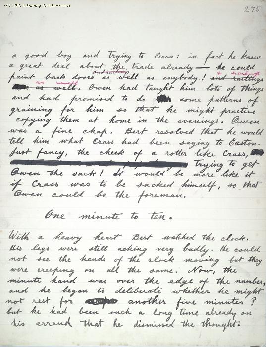The Ragged Trousered Philanthropists - Manuscript, Page 275