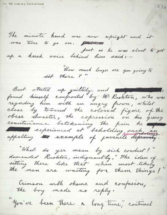 The Ragged Trousered Philanthropists - Manuscript, Page 276