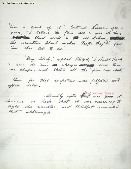 The Ragged Trousered Philanthropists - Manuscript, Page 281