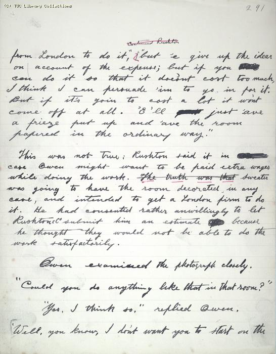 The Ragged Trousered Philanthropists - Manuscript, Page 291