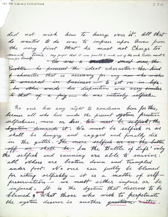 The Ragged Trousered Philanthropists - Manuscript, Page 294b