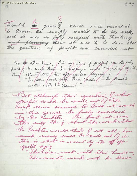 The Ragged Trousered Philanthropists - Manuscript, Page 299