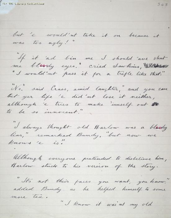 The Ragged Trousered Philanthropists - Manuscript, Page 343