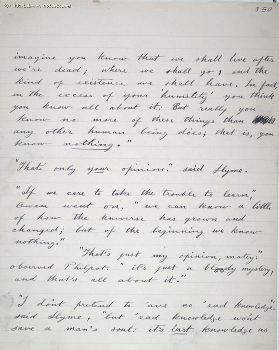The Ragged Trousered Philanthropists - Manuscript, Page 350