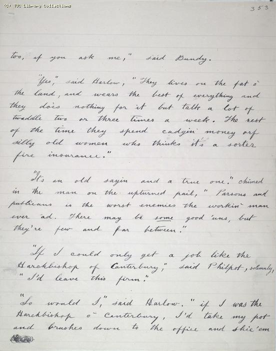 The Ragged Trousered Philanthropists - Manuscript, Page 353