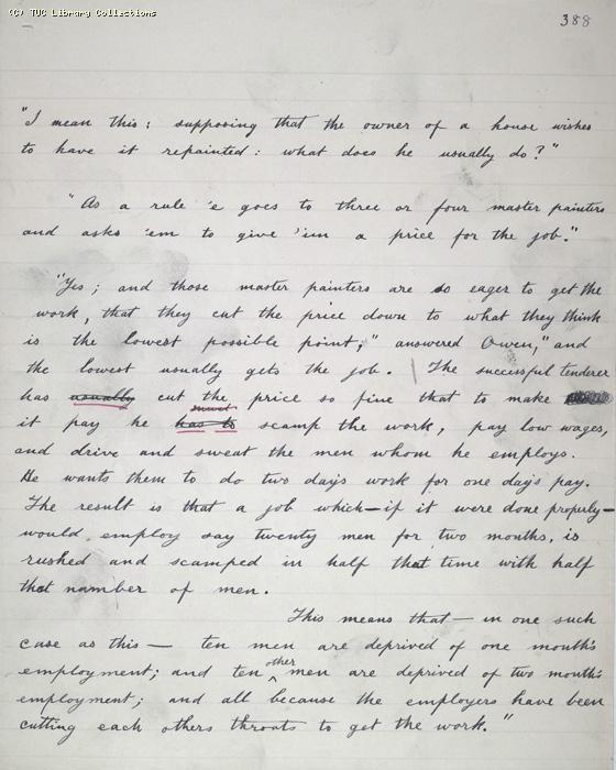 The Ragged Trousered Philanthropists - Manuscript, Page 388