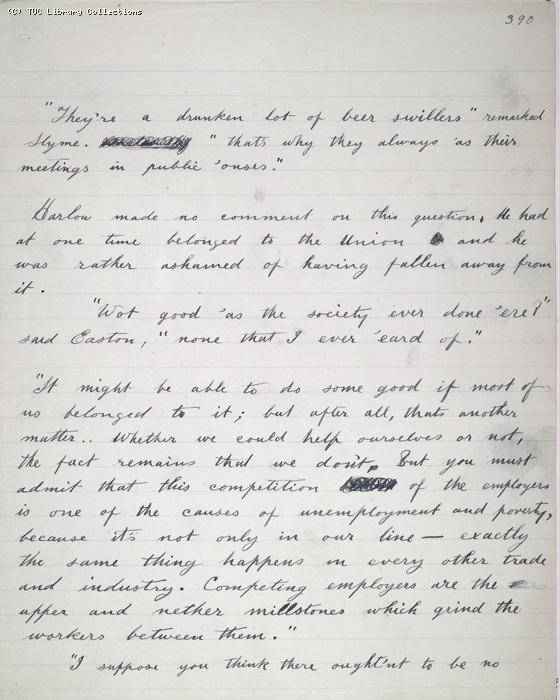 The Ragged Trousered Philanthropists - Manuscript, Page 390