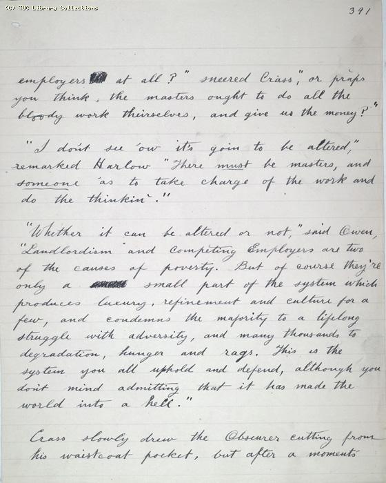 The Ragged Trousered Philanthropists - Manuscript, Page 391