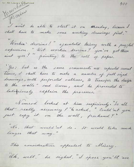The Ragged Trousered Philanthropists - Manuscript, Page 400