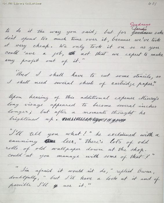 The Ragged Trousered Philanthropists - Manuscript, Page 401