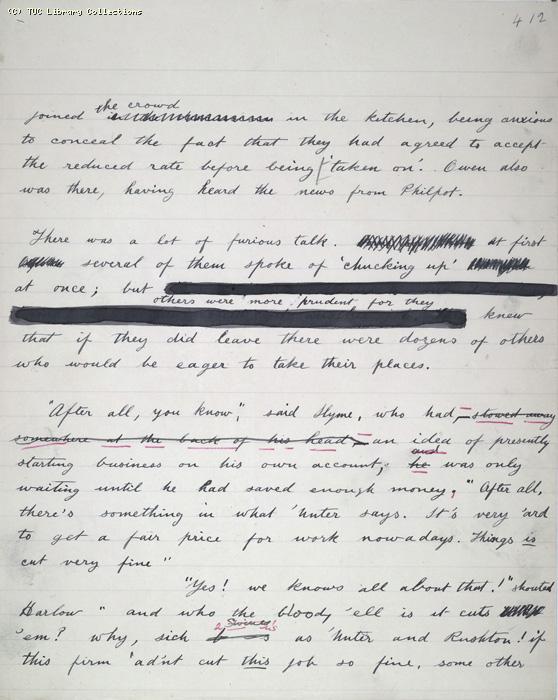 The Ragged Trousered Philanthropists - Manuscript, Page 412