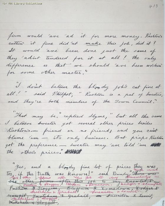 The Ragged Trousered Philanthropists - Manuscript, Page 413