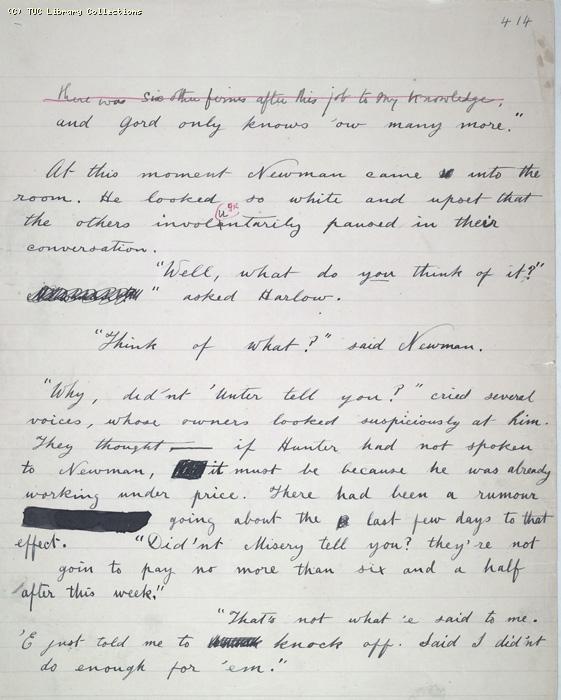The Ragged Trousered Philanthropists - Manuscript, Page 414