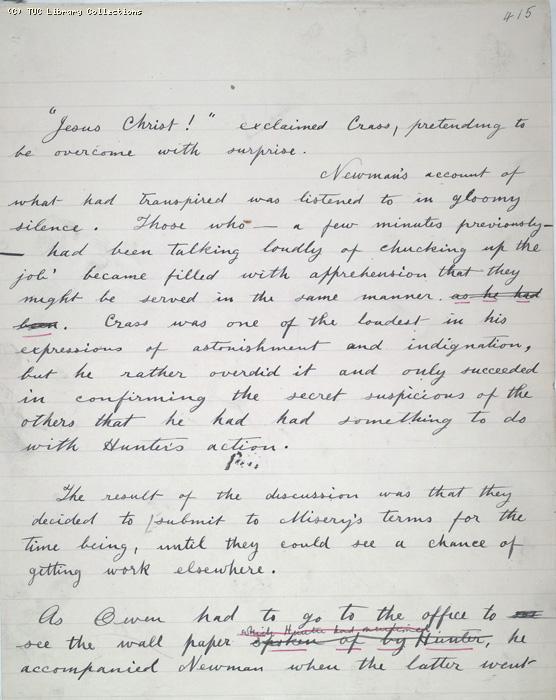 The Ragged Trousered Philanthropists - Manuscript, Page 415