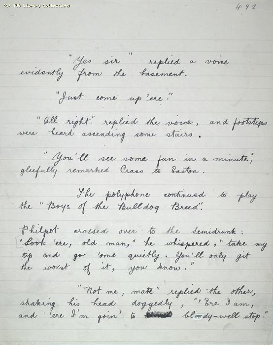 The Ragged Trousered Philanthropists - Manuscript, Page 492