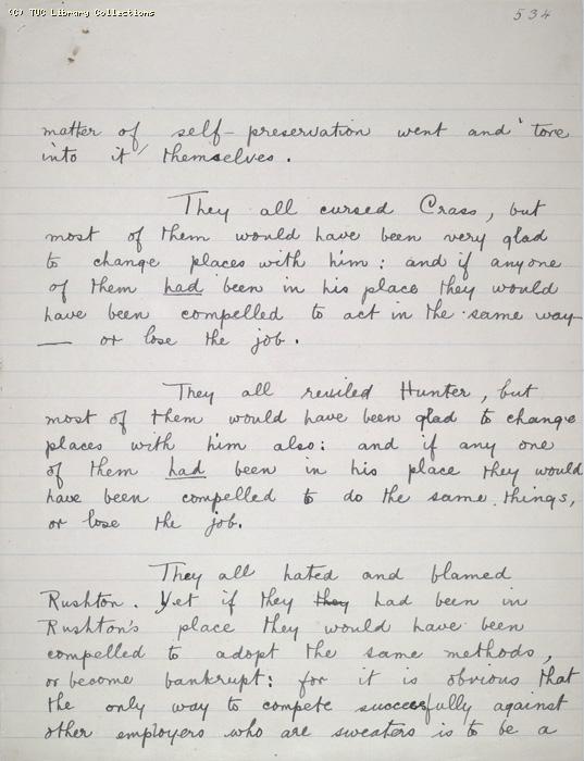 The Ragged Trousered Philanthropists - Manuscript, Page 534