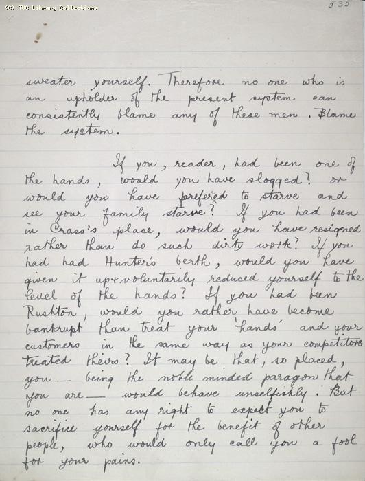 The Ragged Trousered Philanthropists - Manuscript, Page 535