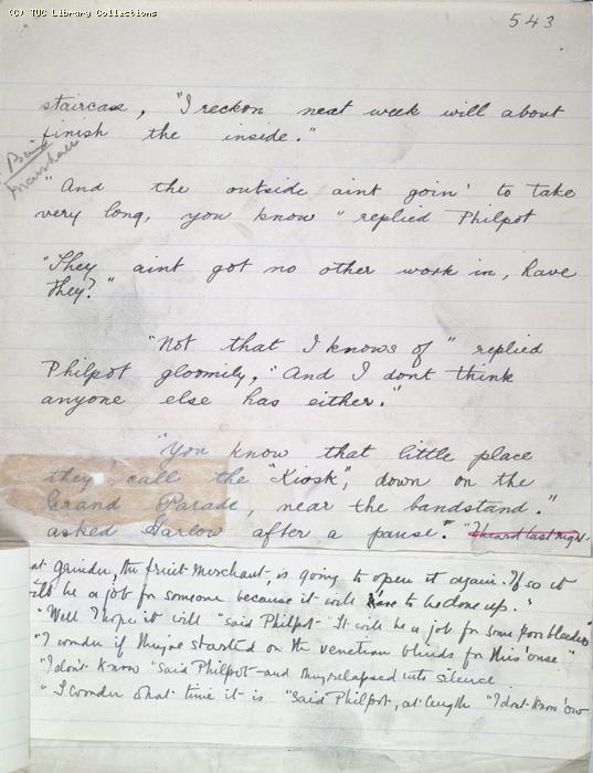 The Ragged Trousered Philanthropists - Manuscript, Page 543b