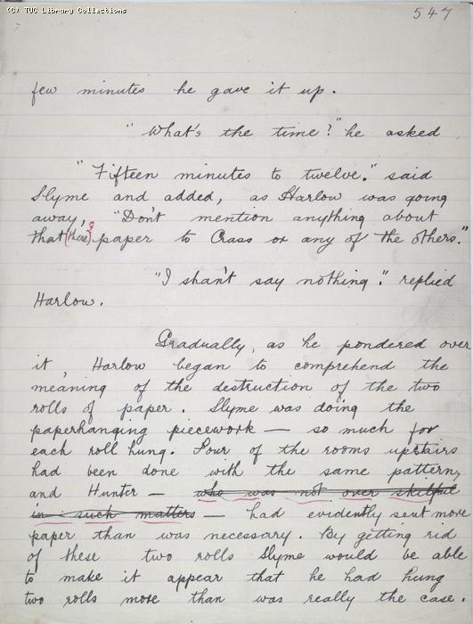 The Ragged Trousered Philanthropists - Manuscript, Page 547