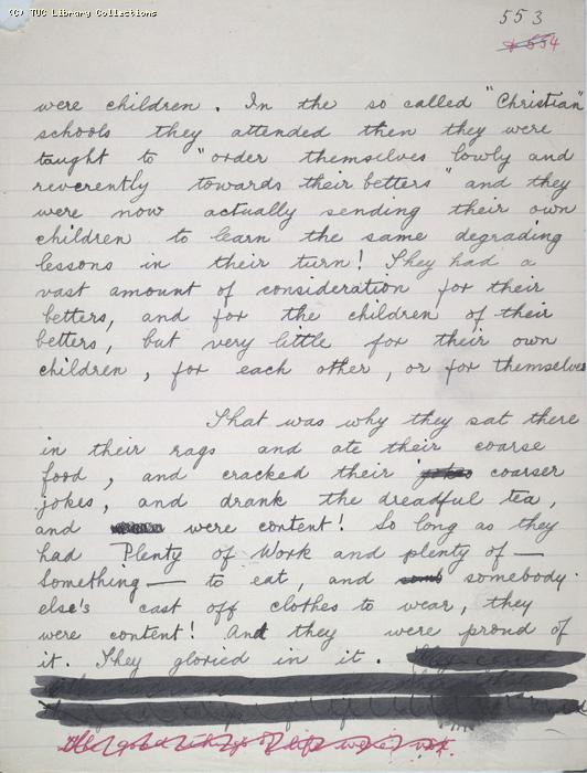 The Ragged Trousered Philanthropists - Manuscript, Page 553