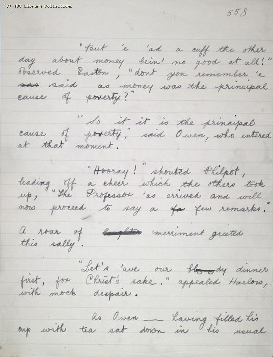 The Ragged Trousered Philanthropists - Manuscript, Page 558