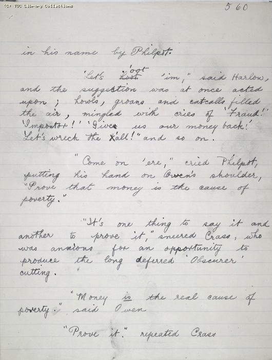 The Ragged Trousered Philanthropists - Manuscript, Page 560