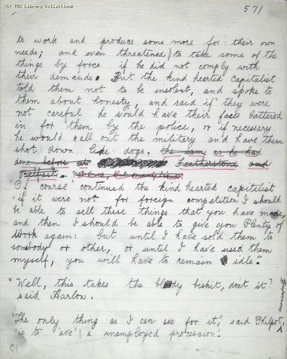 The Ragged Trousered Philanthropists - Manuscript, Page 571