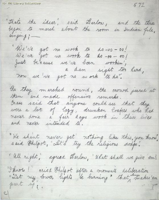 The Ragged Trousered Philanthropists - Manuscript, Page 572