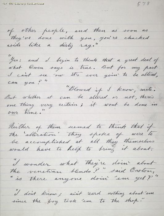 The Ragged Trousered Philanthropists - Manuscript, Page 578