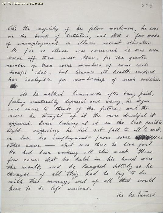 The Ragged Trousered Philanthropists - Manuscript, Page 605