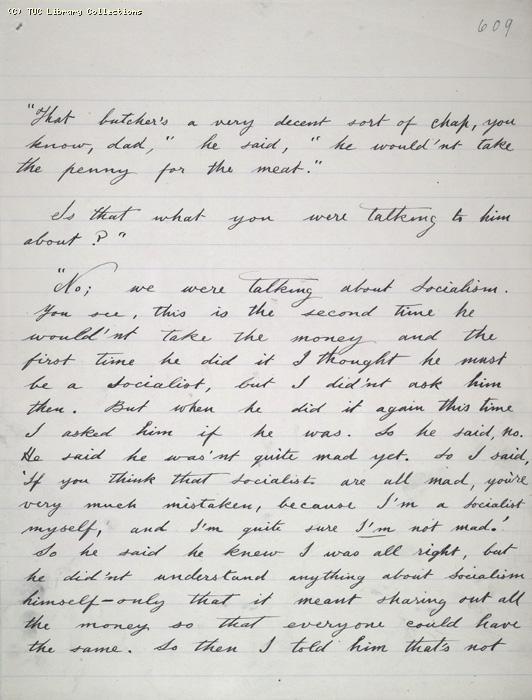 The Ragged Trousered Philanthropists - Manuscript, Page 609