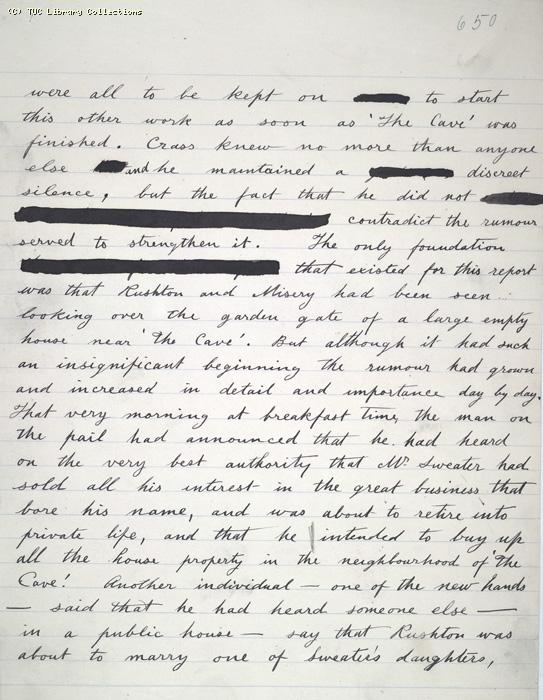 The Ragged Trousered Philanthropists - Manuscript, Page 650