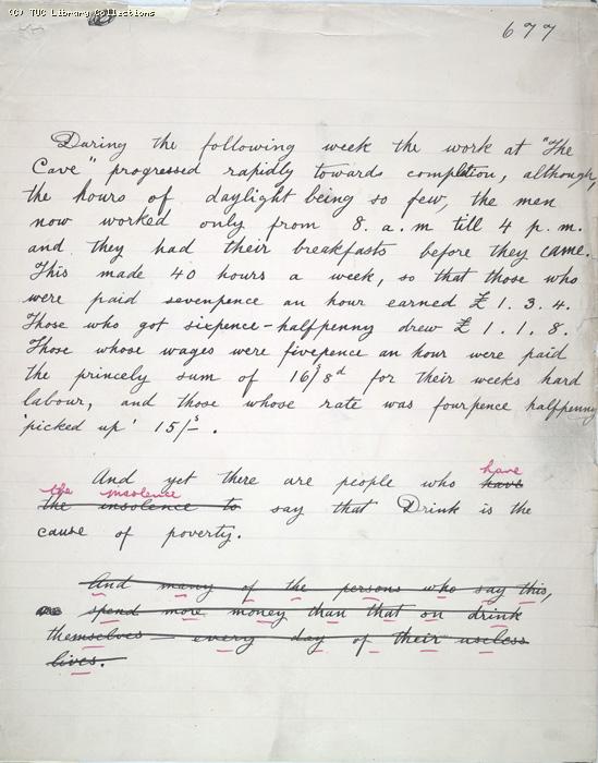 The Ragged Trousered Philanthropists - Manuscript, Page 677