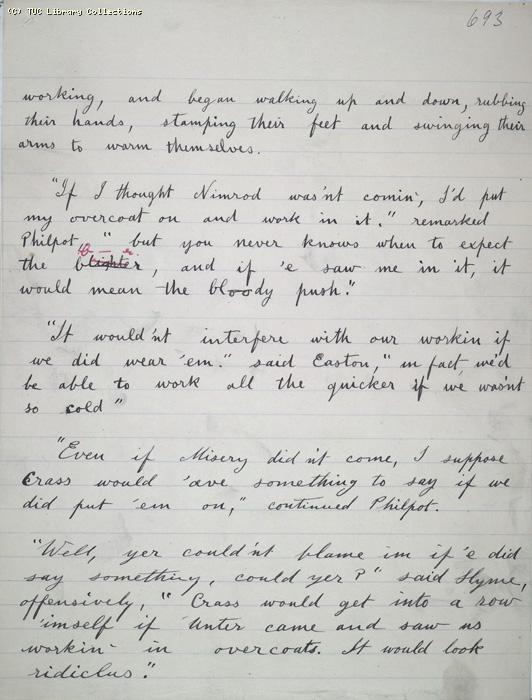 The Ragged Trousered Philanthropists - Manuscript, Page 693
