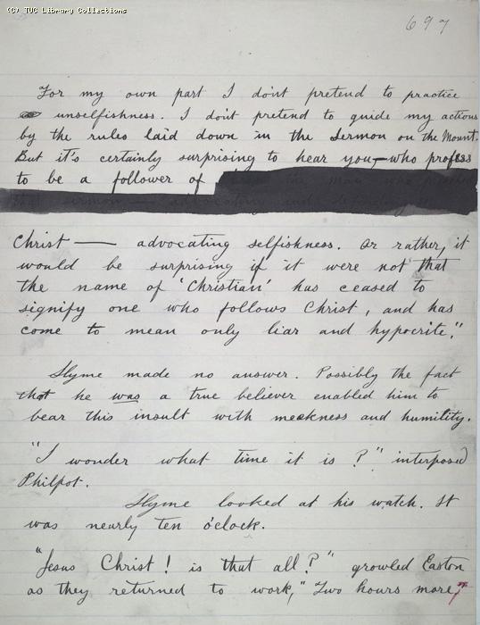 The Ragged Trousered Philanthropists - Manuscript, Page 697
