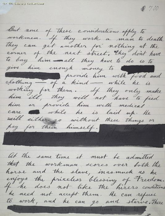 The Ragged Trousered Philanthropists - Manuscript, Page 700