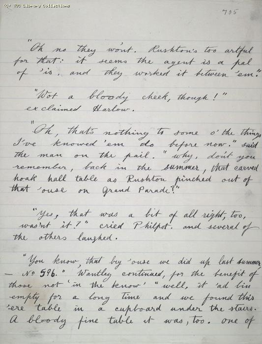 The Ragged Trousered Philanthropists - Manuscript, Page 705