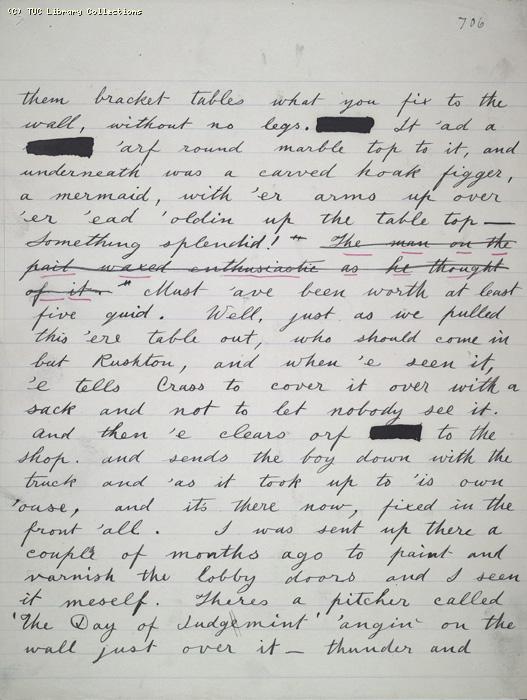 The Ragged Trousered Philanthropists - Manuscript, Page 706