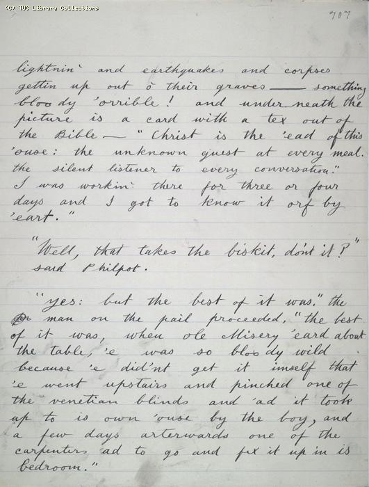 The Ragged Trousered Philanthropists - Manuscript, Page 707