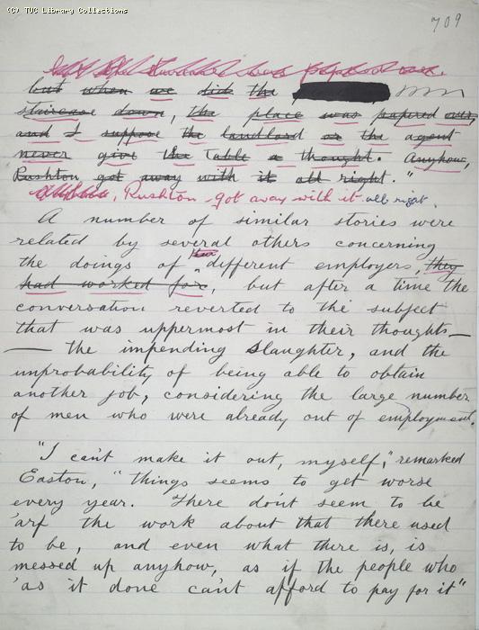 The Ragged Trousered Philanthropists - Manuscript, Page 709