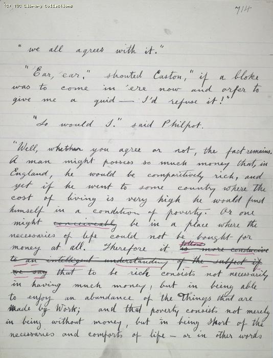 The Ragged Trousered Philanthropists - Manuscript, Page 714