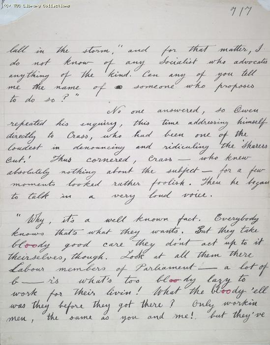 The Ragged Trousered Philanthropists - Manuscript, Page 717