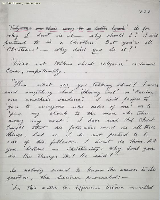 The Ragged Trousered Philanthropists - Manuscript, Page 722