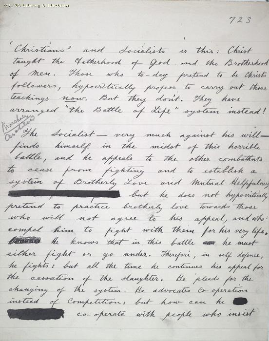 The Ragged Trousered Philanthropists - Manuscript, Page 723