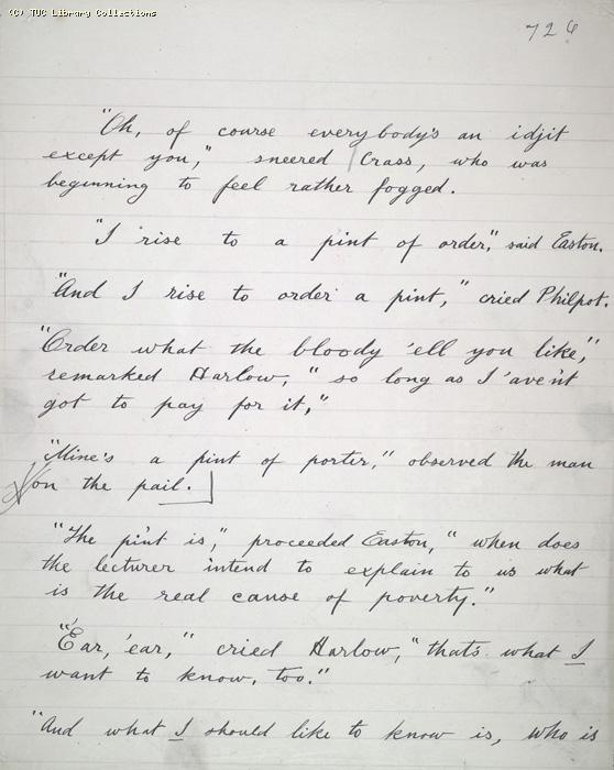 The Ragged Trousered Philanthropists - Manuscript, Page 726
