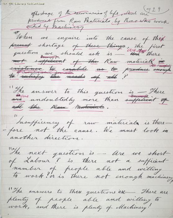 The Ragged Trousered Philanthropists - Manuscript, Page 729