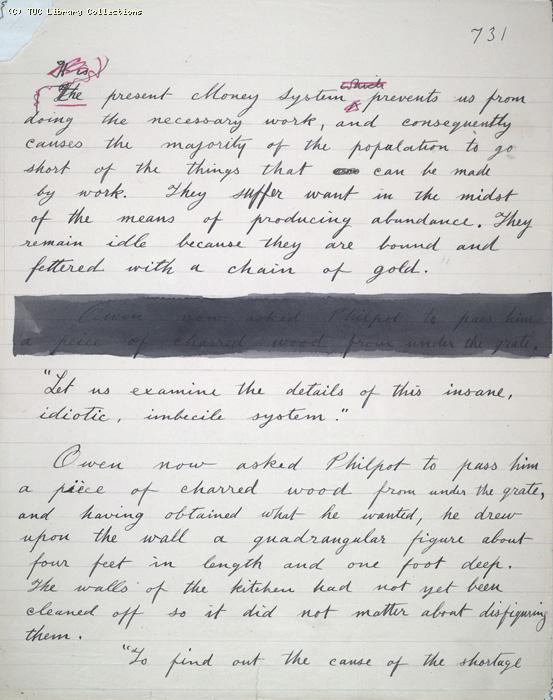 The Ragged Trousered Philanthropists - Manuscript, Page 731