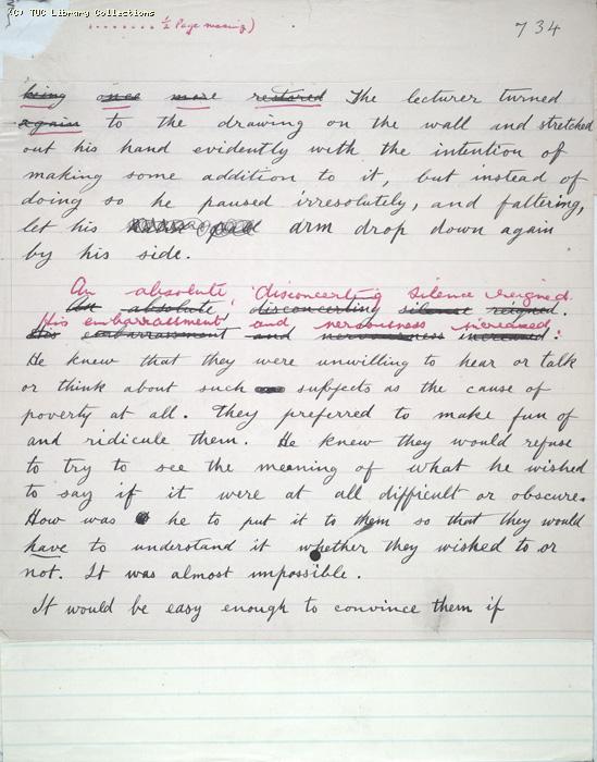 The Ragged Trousered Philanthropists - Manuscript, Page 734