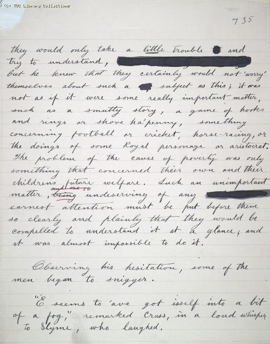 The Ragged Trousered Philanthropists - Manuscript, Page 735